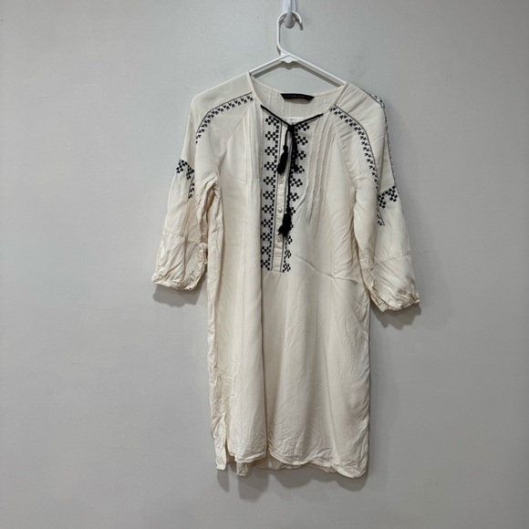 Zara embroidered tunic dress Medium 7901/053 - Picture 2 of 8